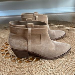 Joie Tan Suede Booties